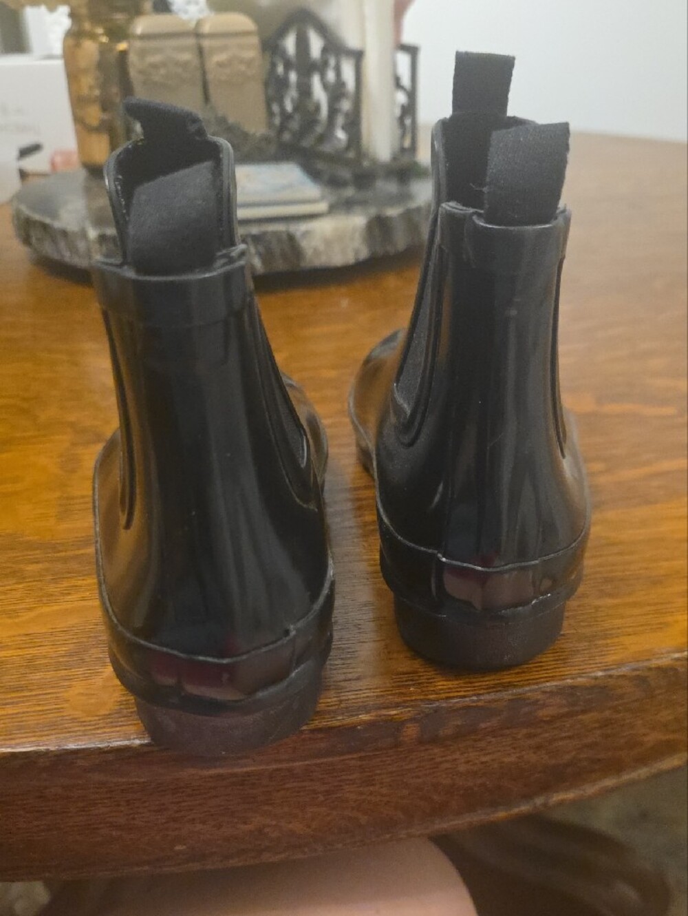 Hunter Black Chelsea Short Rain Boots - Picture 5 of 8